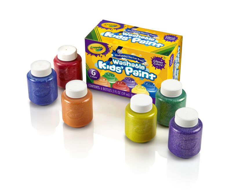Washable Glitter Paint Set, 6 ct.